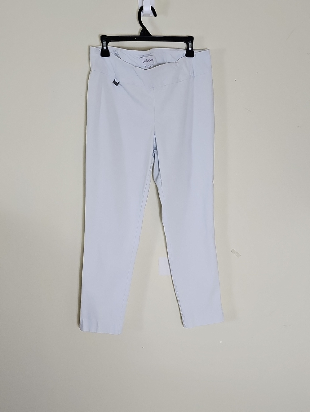 Peck & Peck White Slim Ankle Pants Size 14